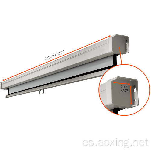 Pantalla de proyector de manual de retracción lenta de 120x120 cm OEM